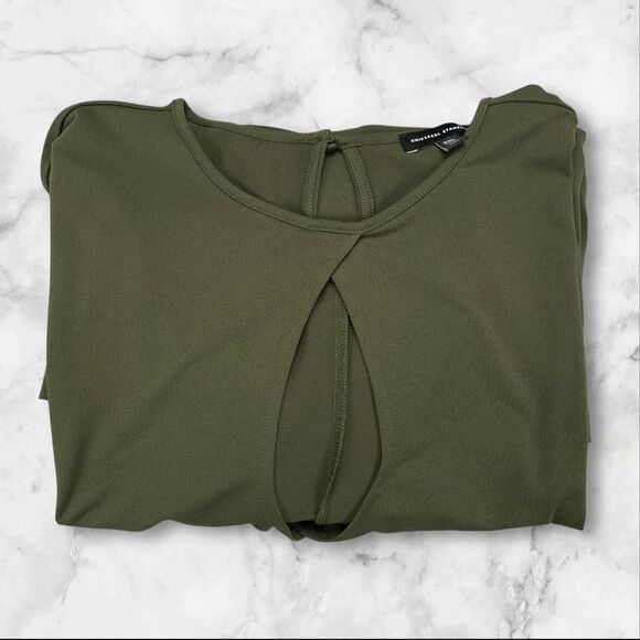 Universal Standard Womens Side Cinch Keyhole Blouse Size 2XL Green - Picture 10 of 15